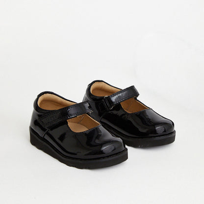 Aurora Black Patent Girls Kids Shoe