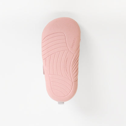 Eden Dusty Pink Leather & Mesh Barefoot First Walker Trainer