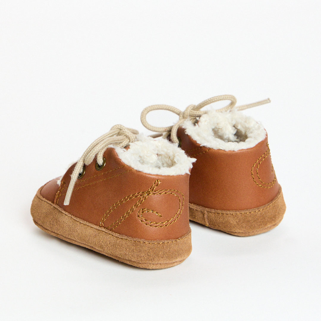 Alba Tan Leather Soft Sole Bootie