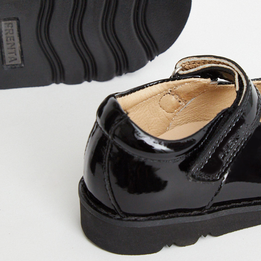 Aurora Black Patent Girls Kids Shoe