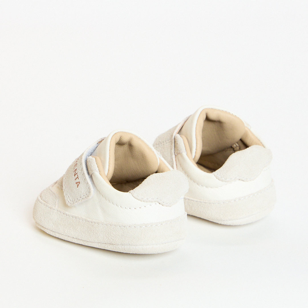 Nova White Leather Soft Sole Trainer