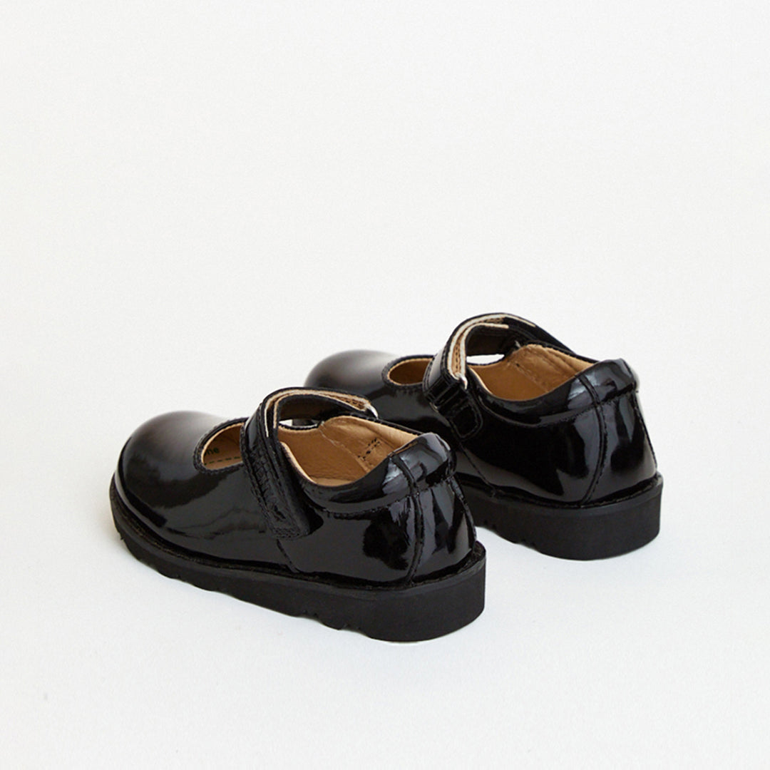 Aurora Black Patent Girls Kids Shoe