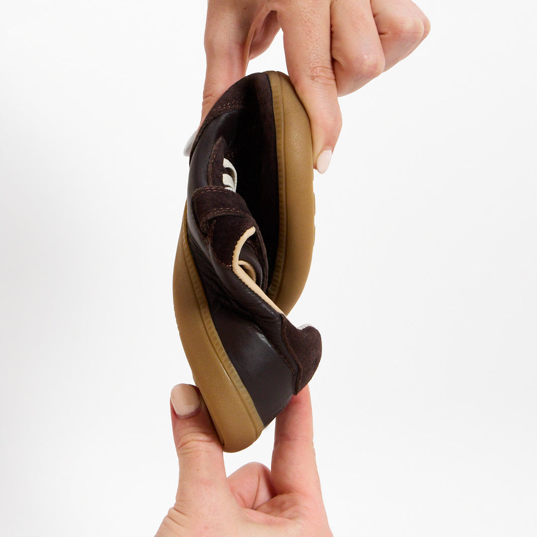 Kai Chocolate Leather Pre-School Barefoot Trainer